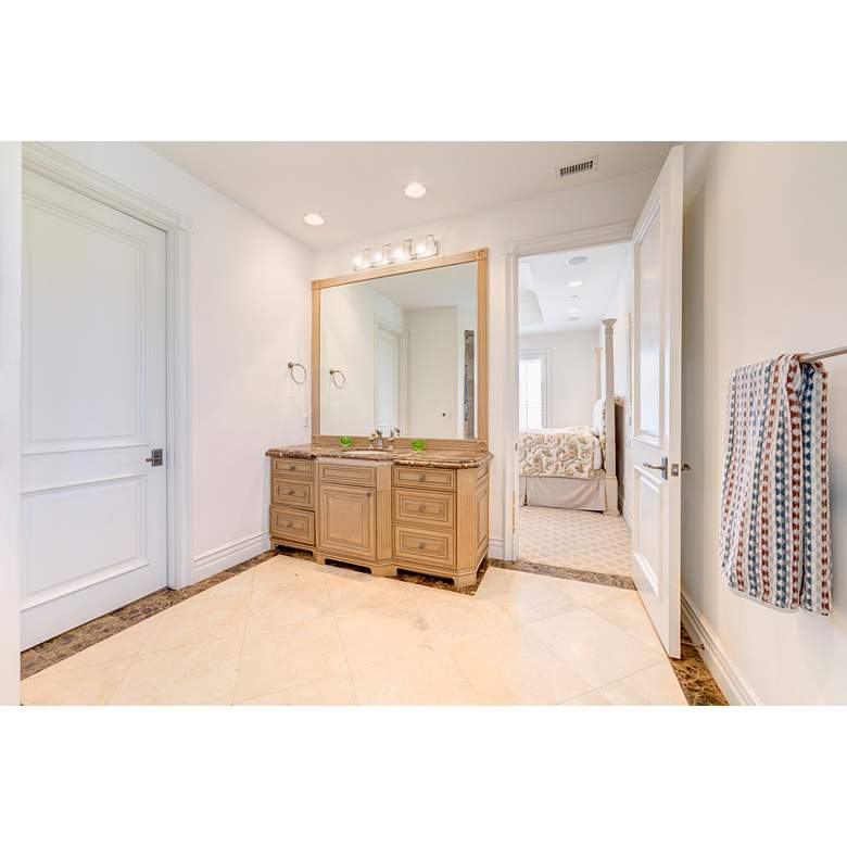 Image 1 Zephyr 30 3/4" Wide Brushed Nickel 4-Light Bath Light in scene