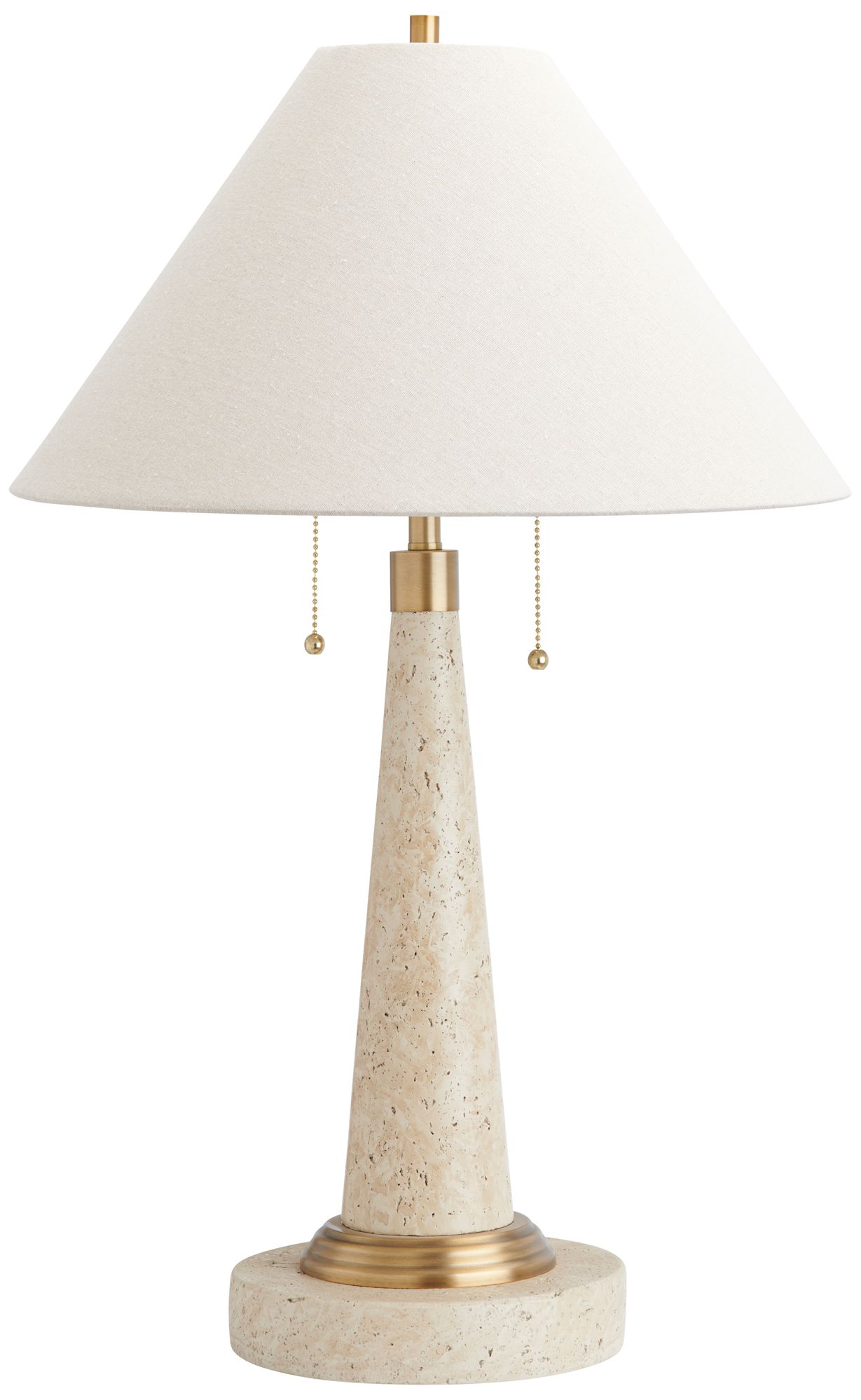 27.75"H Resin Table Lamp with Oat Linen Shade