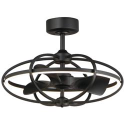 27 1/2" Maxim Corona Black WiFi-enabled LED Fandelight