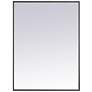 27-in W x 36-in H Metal Frame Rectangle Wall Mirror in Black