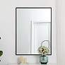 Thumbnail1 of 27-in W x 36-in H Metal Frame Rectangle Wall Mirror in Black