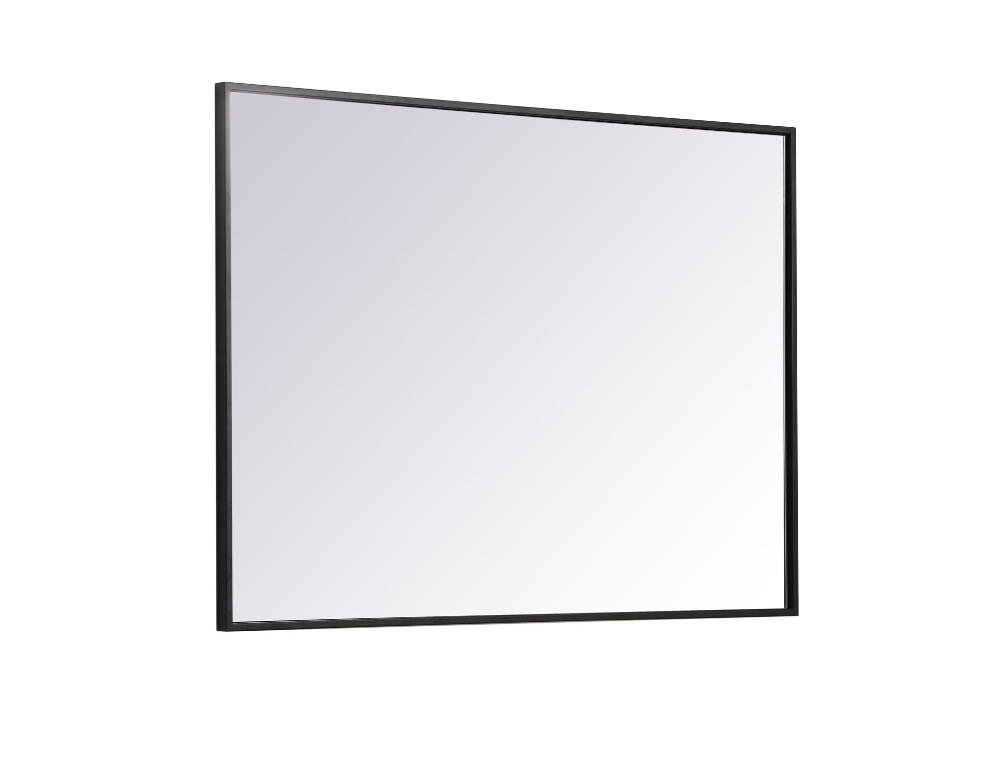 27-in W x 36-in H Metal Frame Rectangle Wall Mirror in Black