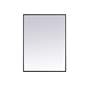 Thumbnail4 of 27-in W x 36-in H Metal Frame Rectangle Wall Mirror in Black more views