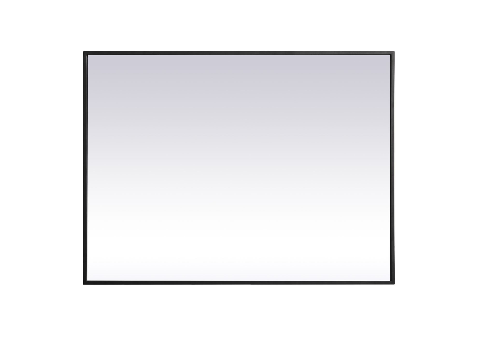 27-in W x 36-in H Metal Frame Rectangle Wall Mirror in Black