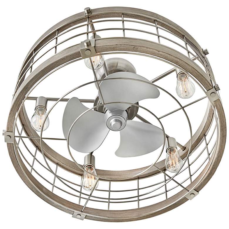 Image 3 27" Hinkley Bryce Brushed Nickel LED Fandelier Ceiling Fan with Remote more views