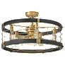 27" Hinkley Bryce Heritage Brass LED Fandelier Ceiling Fan with Remote