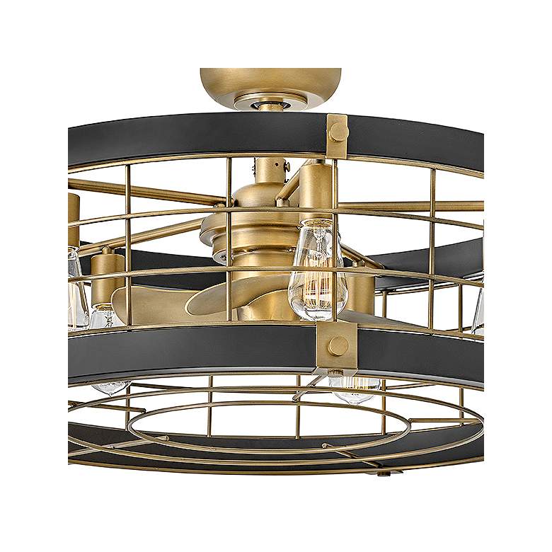 Image 3 27" Hinkley Bryce Heritage Brass LED Fandelier Ceiling Fan with Remote more views
