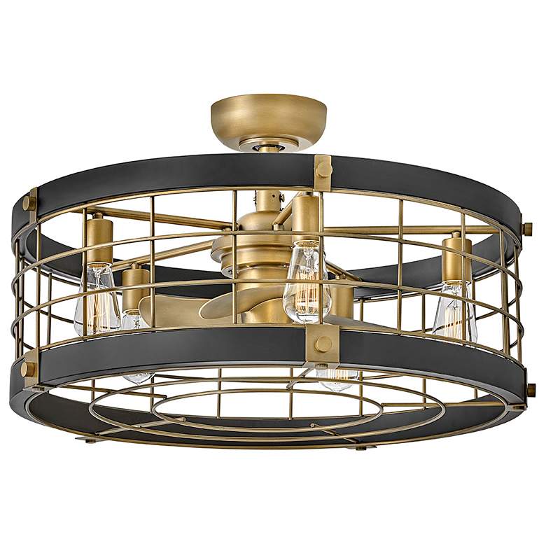 Image 7 27" Hinkley Bryce Heritage Brass LED Fandelier Ceiling Fan with Remote more views