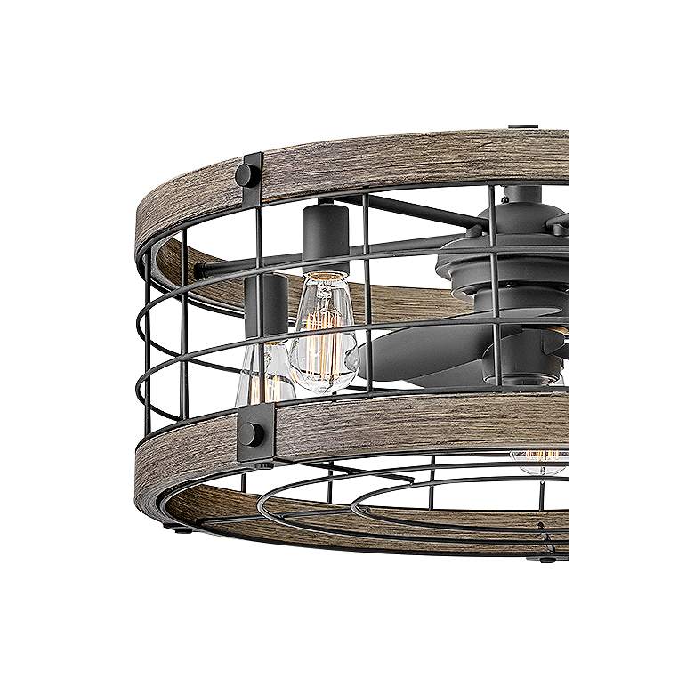 Image 2 27" Hinkley Bryce Matte Black LED Fandelier Ceiling Fan with Remote more views
