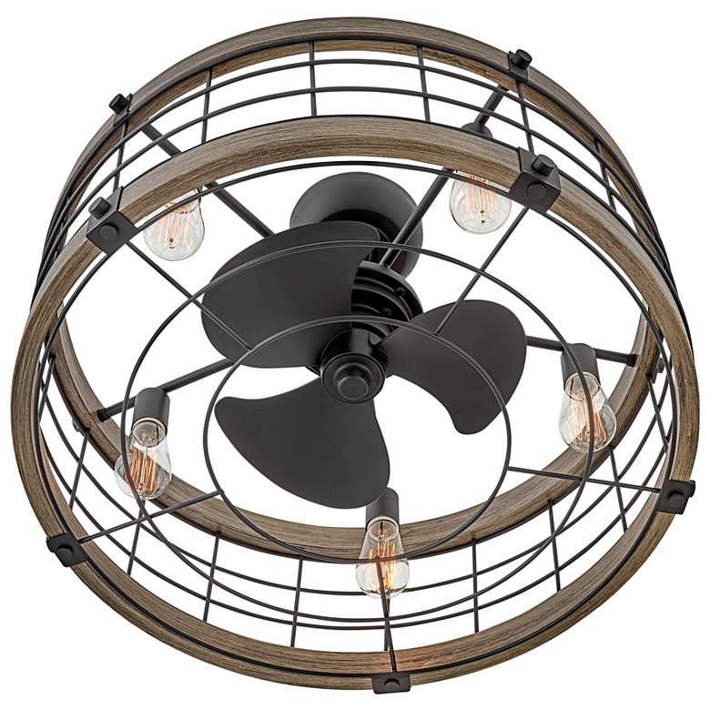 Image 4 27" Hinkley Bryce Matte Black LED Fandelier Ceiling Fan with Remote more views