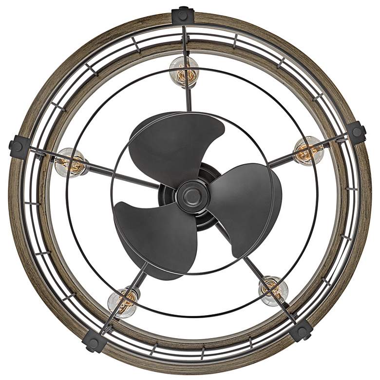 Image 5 27" Hinkley Bryce Matte Black LED Fandelier Ceiling Fan with Remote more views