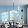 1_Livex Amador 23 3/4" Wide Shiny White Dome Pendant Light in scene