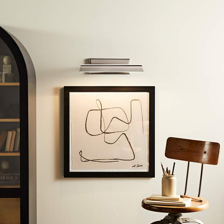 Image 1 Carston Polished Nickel Picture Light 2Lt in scene