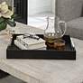 1_Uttermost Wessex Black Faux Shagreen Rectangular Tray in scene