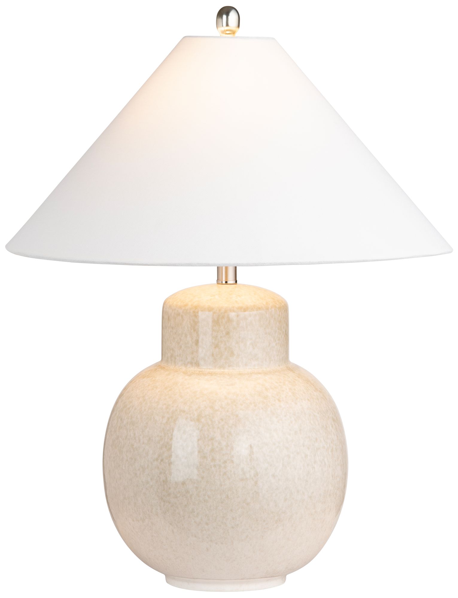 Image 3 28"H Coolie Tan Ceramic Table Lamp with more views