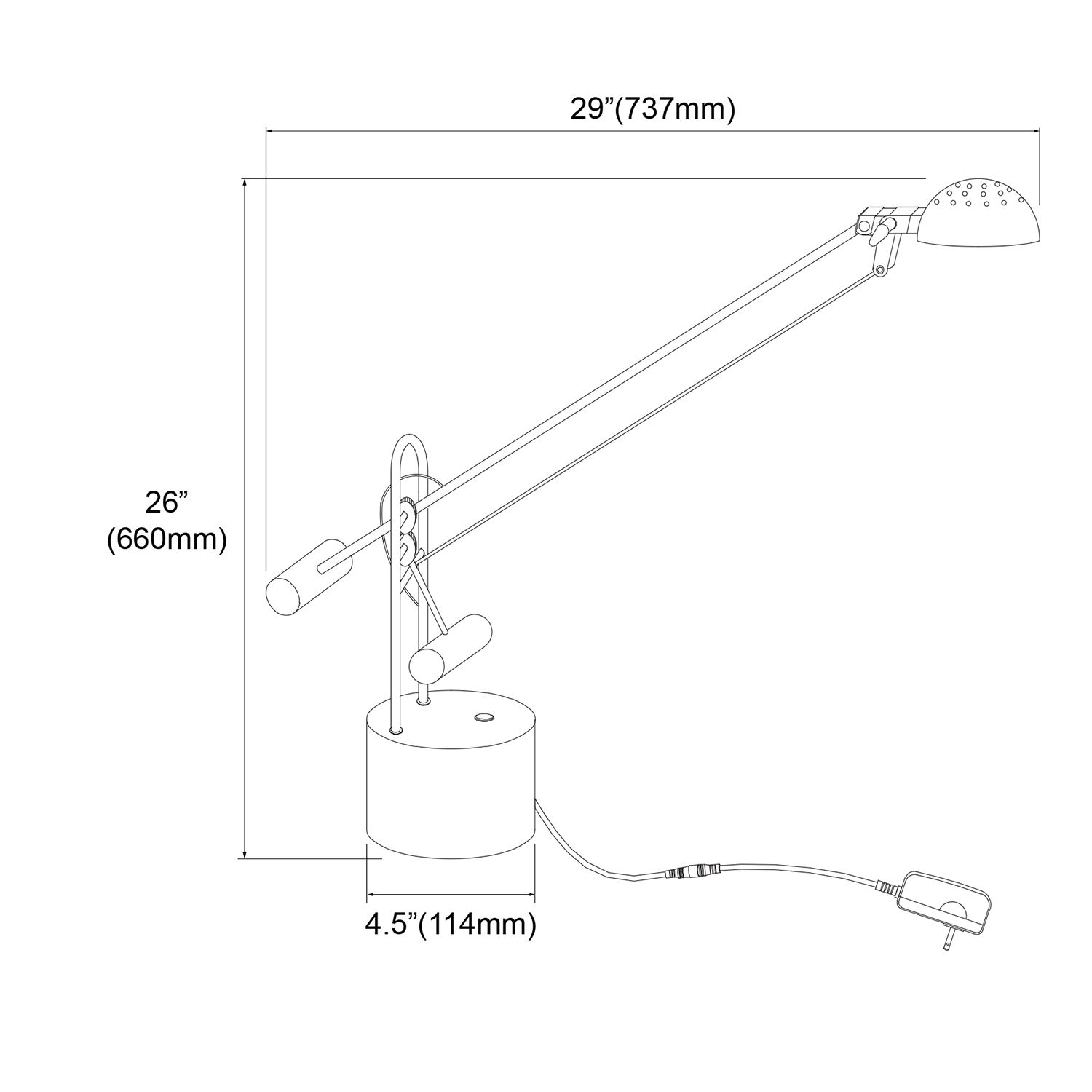 Image 3 28" High Black 8W LED Desk Lamp more views