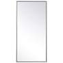 28-in W x 14-in H Metal Frame Rectangle Wall Mirror in Silver