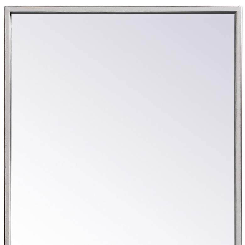 Image 3 28-in W x 14-in H Metal Frame Rectangle Wall Mirror in Silver more views