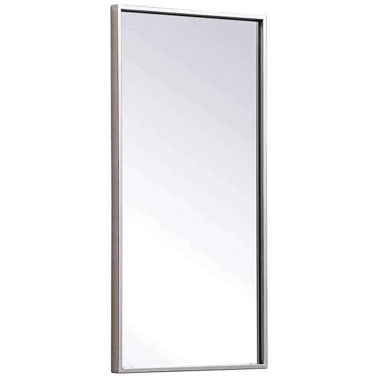 Image 5 28-in W x 14-in H Metal Frame Rectangle Wall Mirror in Silver more views