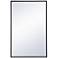 28-in W x 18-in H Metal Frame Rectangle Wall Mirror in Black