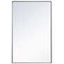 28-in W x 18-in H Metal Frame Rectangle Wall Mirror in Silver