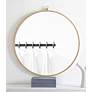 1_28-in W x 28-in H Metal Frame Round Wall Mirror in Brass