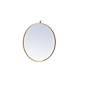 3_28-in W x 28-in H Metal Frame Round Wall Mirror in Brass more views