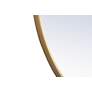 5_28-in W x 28-in H Metal Frame Round Wall Mirror in Brass more views