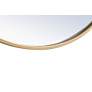 6_28-in W x 28-in H Metal Frame Round Wall Mirror in Brass more views