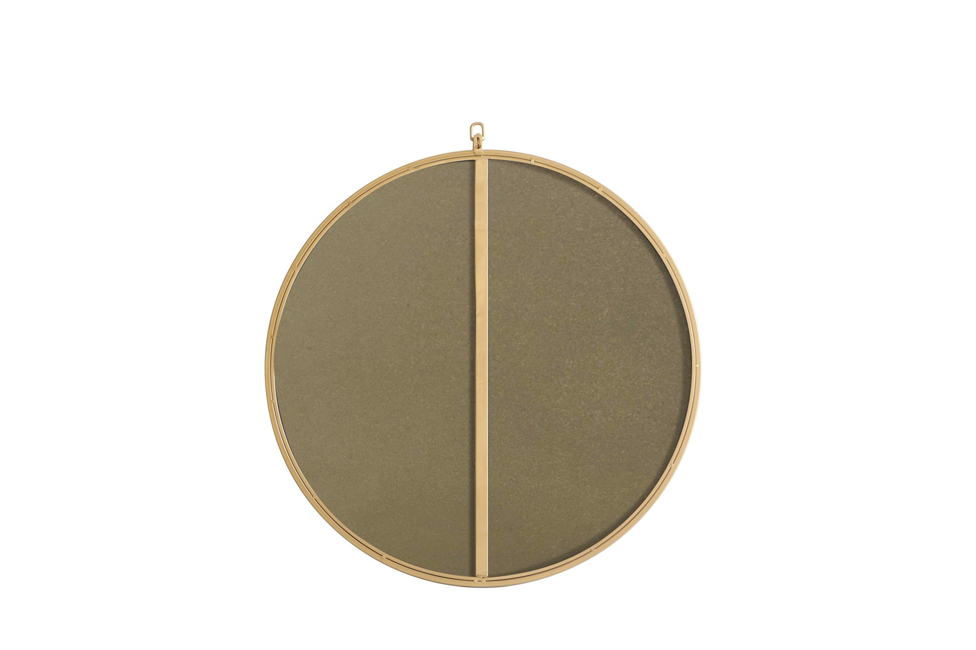 28-in W x 28-in H Metal Frame Round Wall Mirror in Brass