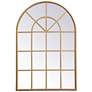 28-in W x 41.5-in H Metal Windowpane Wall Mirror in Brass