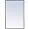 28-in W x 42-in H Metal Frame Rectangle Wall Mirror in Black