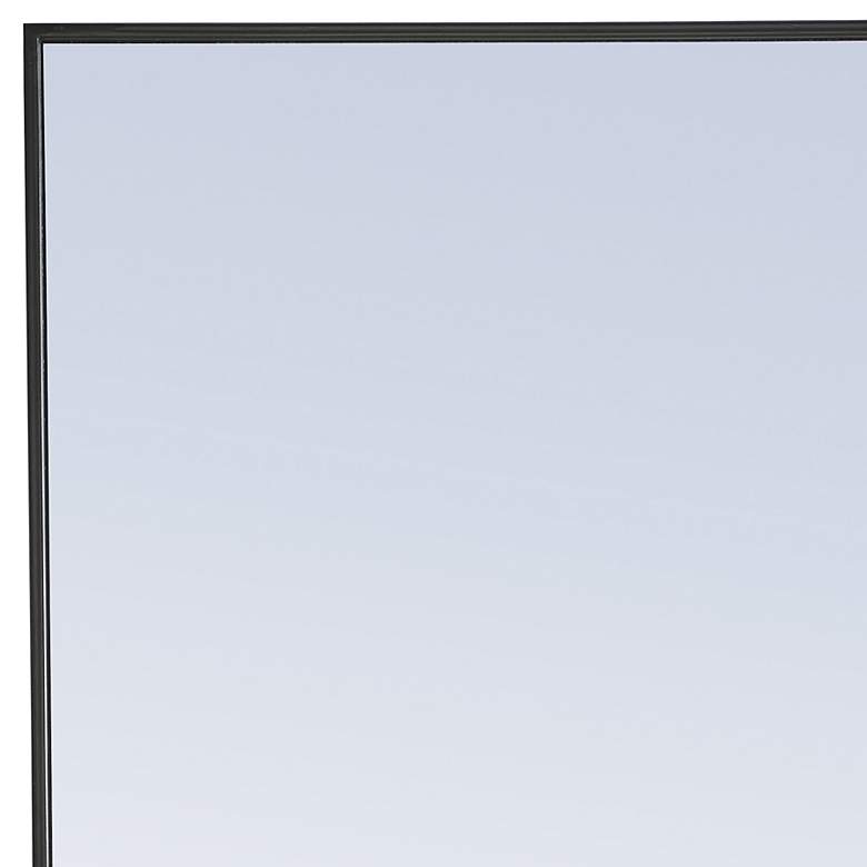 Image 4 28-in W x 42-in H Metal Frame Rectangle Wall Mirror in Black more views