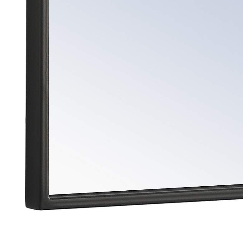 Image 5 28-in W x 42-in H Metal Frame Rectangle Wall Mirror in Black more views