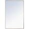 28-in W x 42-in H Metal Frame Rectangle Wall Mirror in Silver