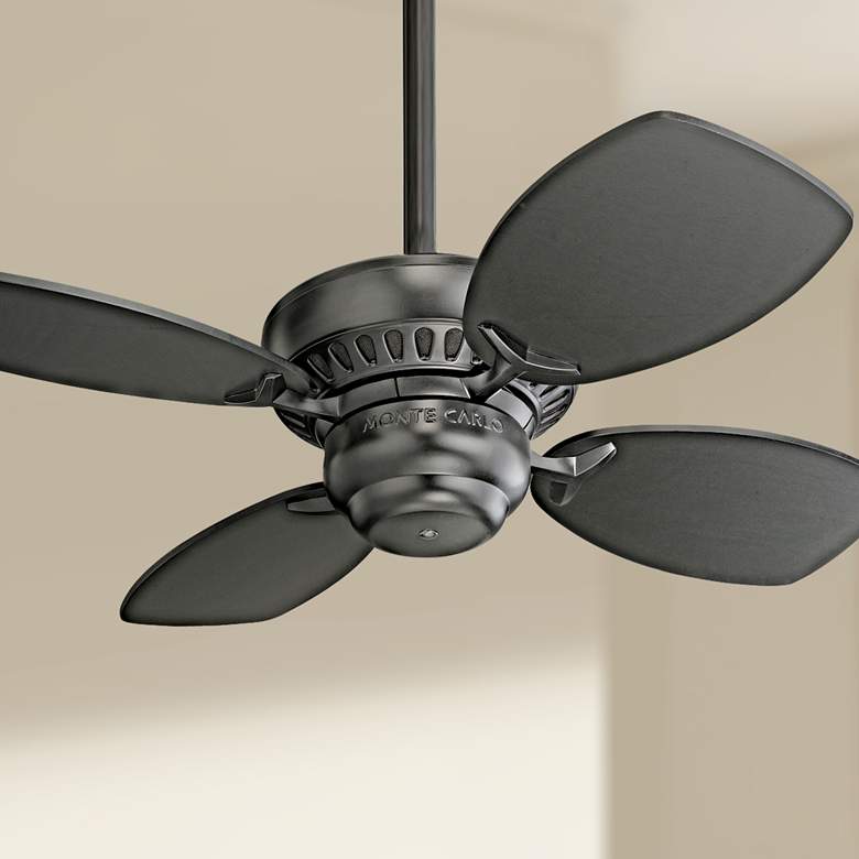 Image 1 28 inch Colony II Matte Black Finish Ceiling Fan