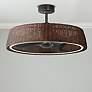 1_28" Maxim Tulum Dark Stained Rattan LED Smart Fandelier
