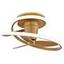 1_28" Modern Forms Veloce Aged Brass LED Damp Smart Hugger Ceiling Fan