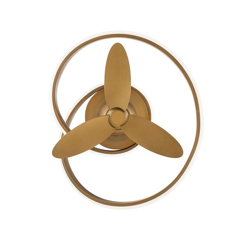 Image 3 28" Modern Forms Veloce Aged Brass LED Damp Smart Hugger Ceiling Fan more views