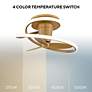 4_28" Modern Forms Veloce Aged Brass LED Damp Smart Hugger Ceiling Fan more views