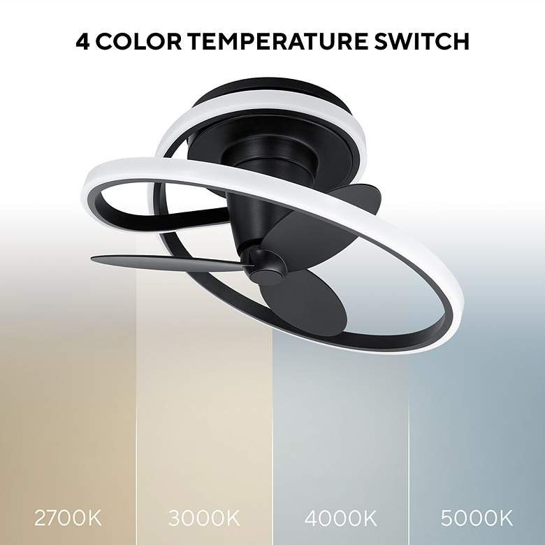Image 4 28" Modern Forms Veloce Black LED Outdoor Smart Hugger Ceiling Fan more views