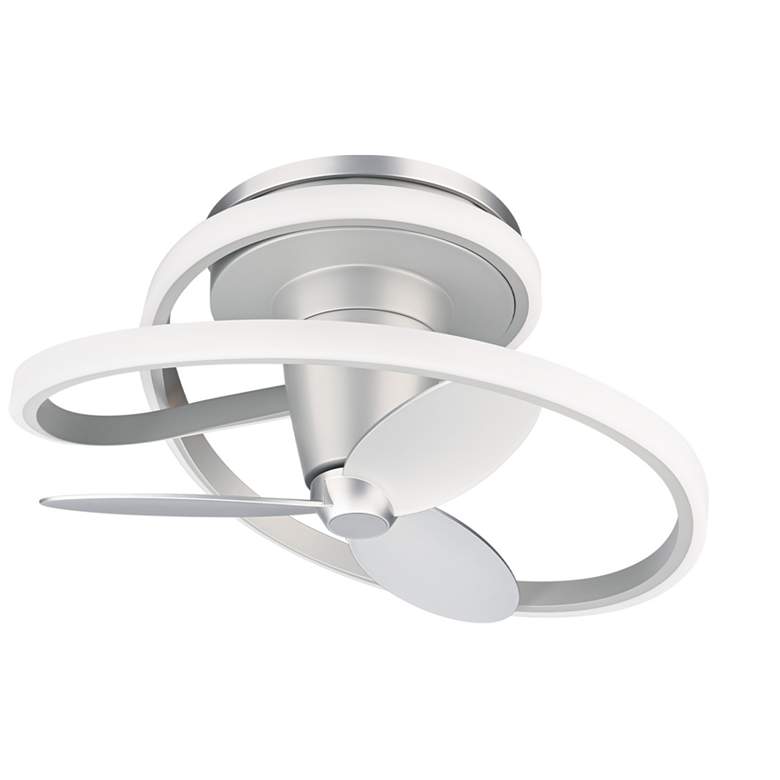 Image 1 28" Modern Forms Veloce Titanium LED Damp Smart Hugger Ceiling Fan