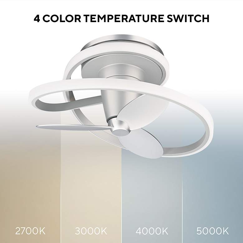 Image 5 28" Modern Forms Veloce Titanium LED Damp Smart Hugger Ceiling Fan more views
