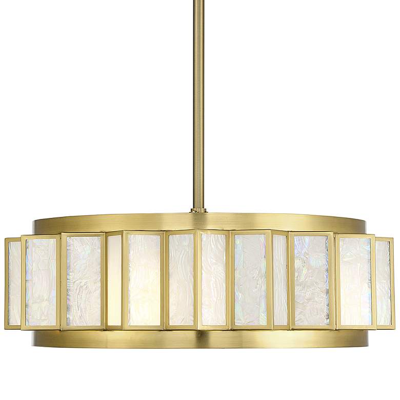 Image 1 28" Savoy House Gideon Warm Brass LED Fandelier