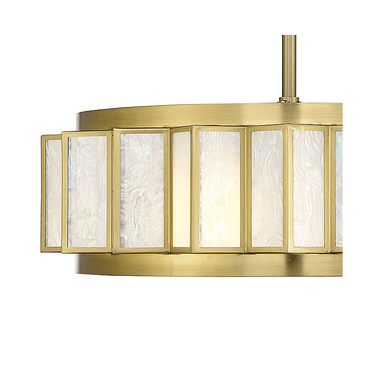 Image 2 28" Savoy House Gideon Warm Brass LED Fandelier more views