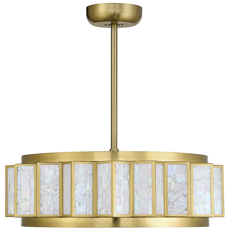 Image 3 28" Savoy House Gideon Warm Brass LED Fandelier more views