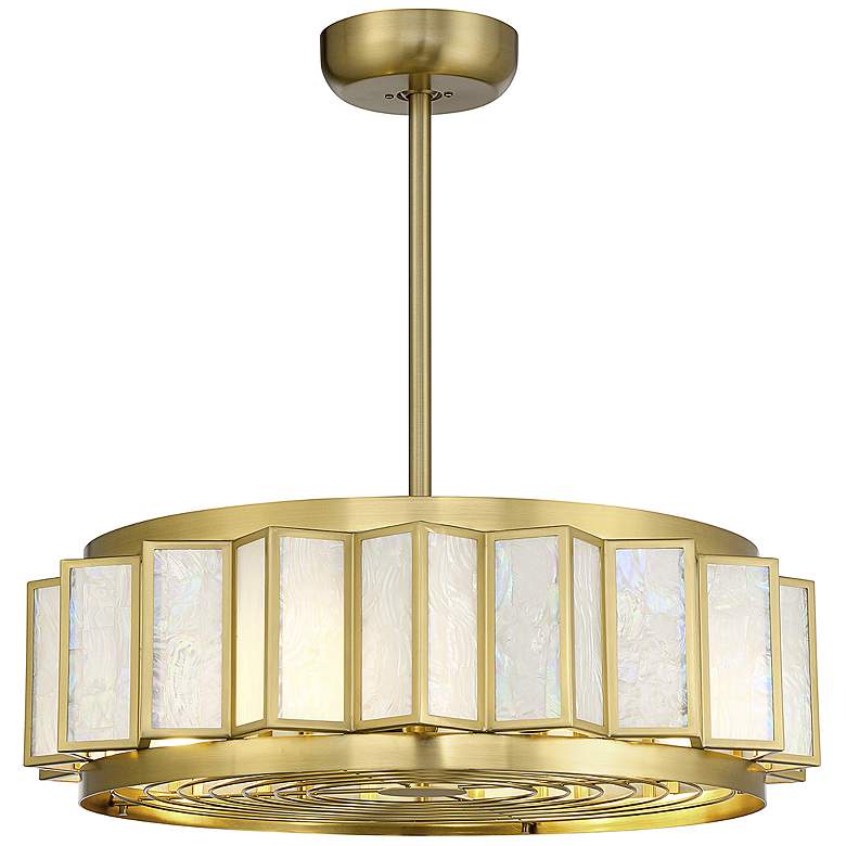 Image 4 28" Savoy House Gideon Warm Brass LED Fandelier more views