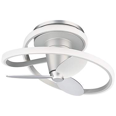 28" Modern Forms Veloce Titanium LED Damp Smart Hugger Ceiling Fan