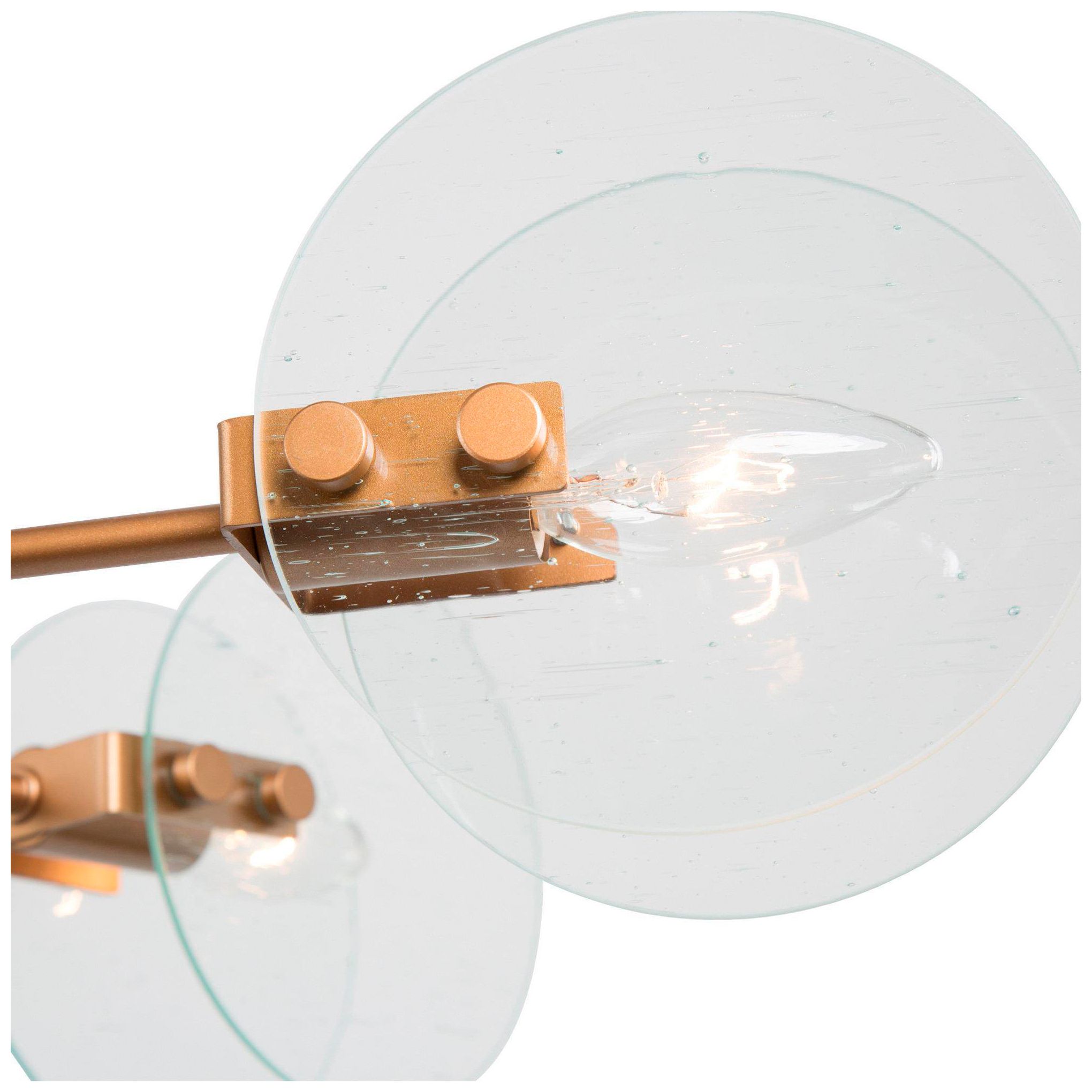 Image 3 28"W 6-Light Gold Wheel Glass Chandelier more views