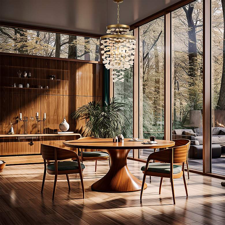 Image 1 Stonybrook 18 1/4" Wide Harvest Gold 4-Light Pendant in scene